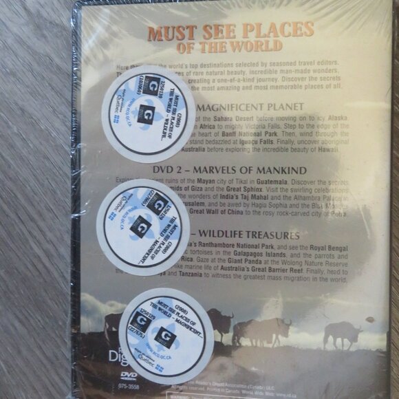 Must See Places of the World Reader's Digest 3 DVD Sealed Set (K484) - Picture 2 of 4